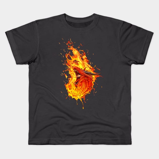 Through The Flames Kids T-Shirt by chriskar